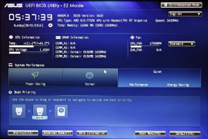 UEFI bios interface and surprisingly now in GUI